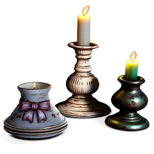 Shabby Chic Candlestick PNG Bhl1 PNG