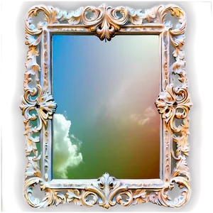 Shabby Chic Mirror Frame PNG Asx PNG