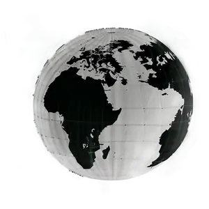 Shaded Black And White Globe PNG Ogs