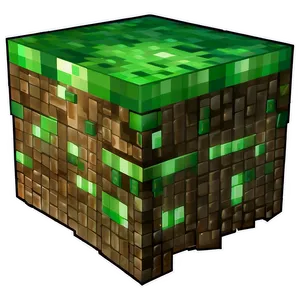 Shaded Minecraft Grass Block Png 05252024 PNG image