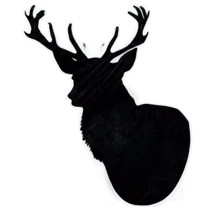 Shadow Deer Head Silhouette PNG Wax PNG