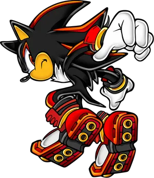 Shadow The Hedgehog Action Pose PNG image