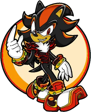 Shadow The Hedgehog Pointing PNG image