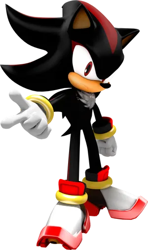 Shadow The Hedgehog Pointing PNG image