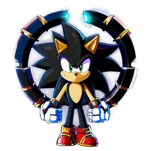 Shadow The Hedgehog With Rings PNG 05232024