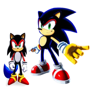 Shadow The Hedgehog With Sonic And Knuckles PNG Eqh PNG