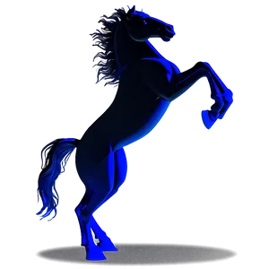 Shadowy Black Horse Figure PNG 06262024
