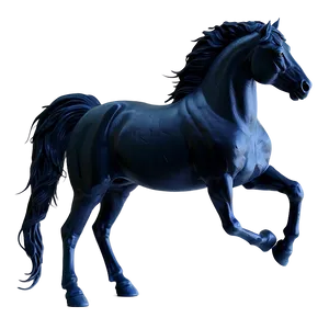 Shadowy Black Horse Figure PNG 41 PNG