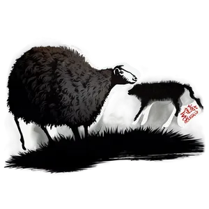 Shadowy Sheep Silhouette Png 20 PNG image