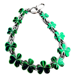 Shamrock Chain Necklace PNG 05242024