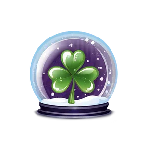 Shamrock In Snow Globe PNG 05242024 PNG