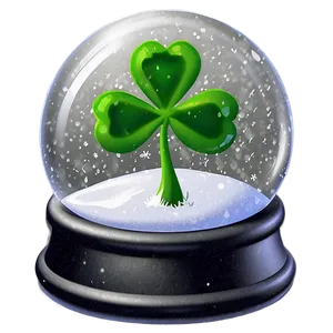 Shamrock In Snow Globe PNG Uwb24 PNG