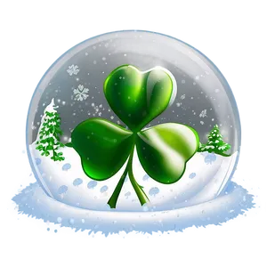 Shamrock In Snow Globe PNG Xiw PNG