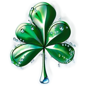 Shamrock With Dew Drops PNG 50