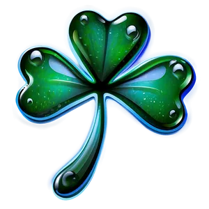 Shamrock With Dew Drops PNG Hbm