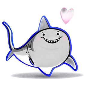 Shark Cartoon In Love Png 58 PNG image