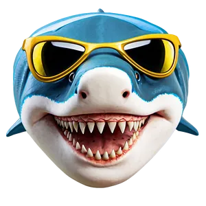 Shark Cartoon With Sunglasses Png Jaf11 PNG image