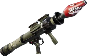 Shark Mouth Rocket Launcher PNG image