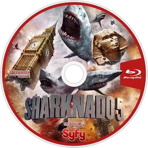 Sharknado5 Bluray Disc Design PNG image