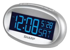 Sharp Digital Alarm Clock PNG image