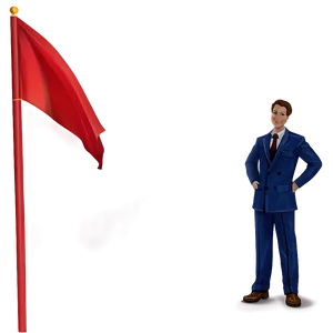 Sharp Red Flag Perspective PNG Uly66 PNG