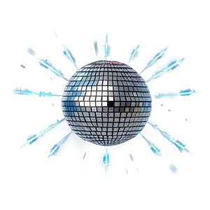Shattered Disco Ball Illustration PNG