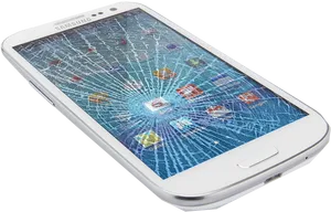 Shattered Smartphone Screen