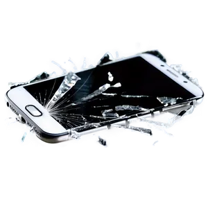 Shattered Smartphone Screen Png 06242024 PNG image