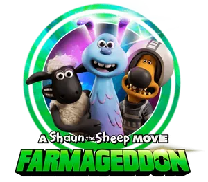 Shaunthe Sheep Farmageddon Movie Poster PNG image