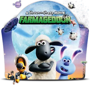 Shaunthe Sheep Farmageddon Movie Poster PNG image