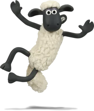 Shaunthe Sheep Jumping PNG image