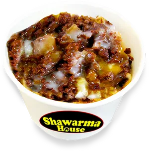 Shawarma House Meatand Cheese Dish PNG image