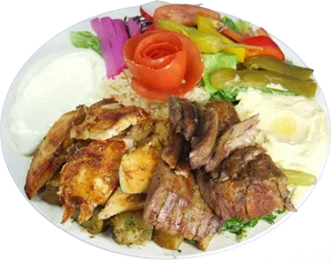 Shawarma Platter Delight PNG image