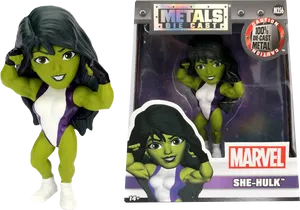 She Hulk Metals Die Cast Figure Packaging PNG