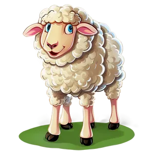 Sheep Cartoon Character PNG Puj4