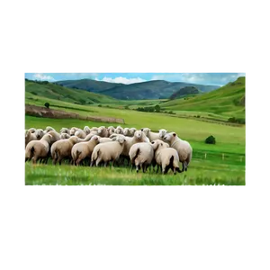 Sheep Landscape PNG Xvi85 PNG
