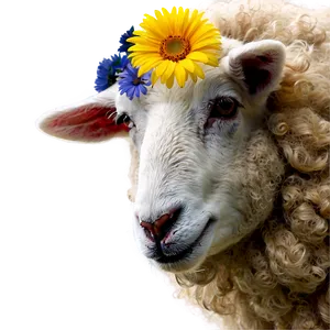 Sheep With Flowers PNG 60 PNG