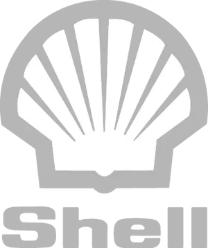 Shell Logo Grayscale PNG image