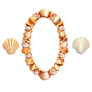 Shells Border Frame PNG 70