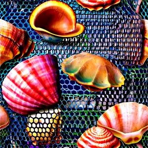 Shells In Net Bag Png Hhb62 PNG image