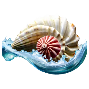 Shells In Ocean Waves PNG Hwm PNG