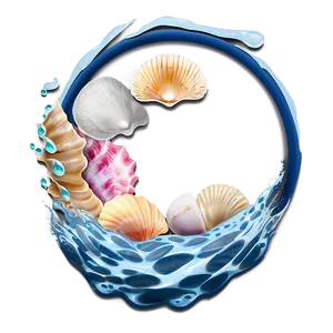 Shells In Ocean Waves PNG Til25 PNG