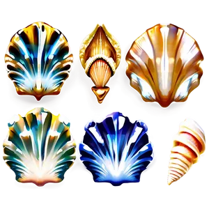 Shells With Sea Waves Png Ewx PNG image