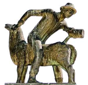Shepherd Shearing Sheep Statue