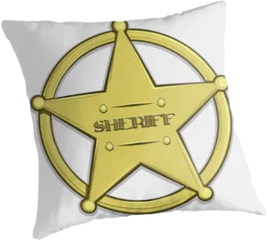 Sheriff Badge Cushion Design PNG image