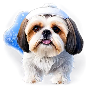 Shih Tzu Winter Wonderland Png 06242024 PNG image