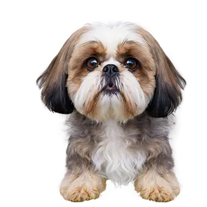 Shih Tzu With Colorful Background PNG Dlm28 PNG