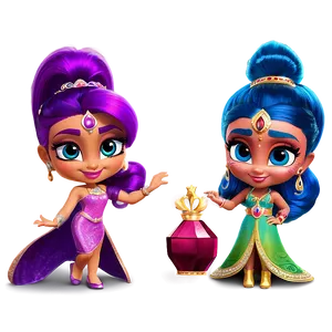 Shimmer And Shine Cartoon Characters Png 06262024 PNG image