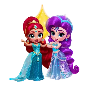 Shimmer And Shine Festival Of Lights PNG Mrx34