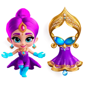 Shimmer And Shine Glittering Genie Outfits PNG Omo89 PNG